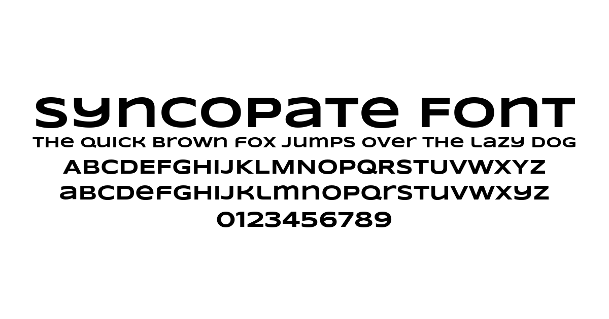 Syncopate Font font preview
