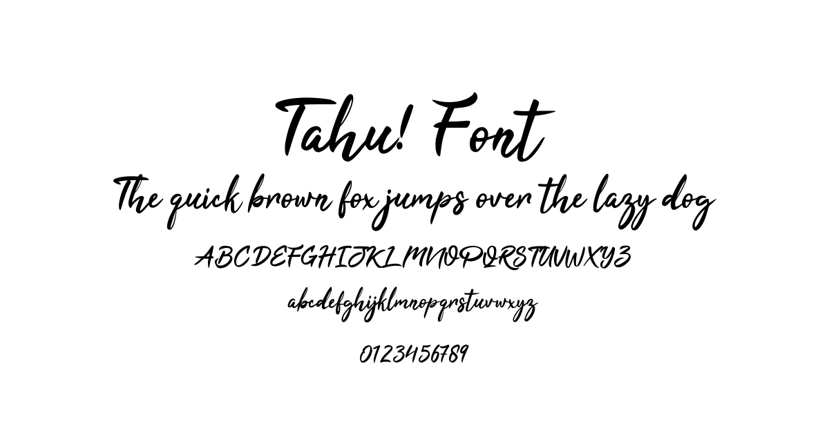 Tahu! Font font preview