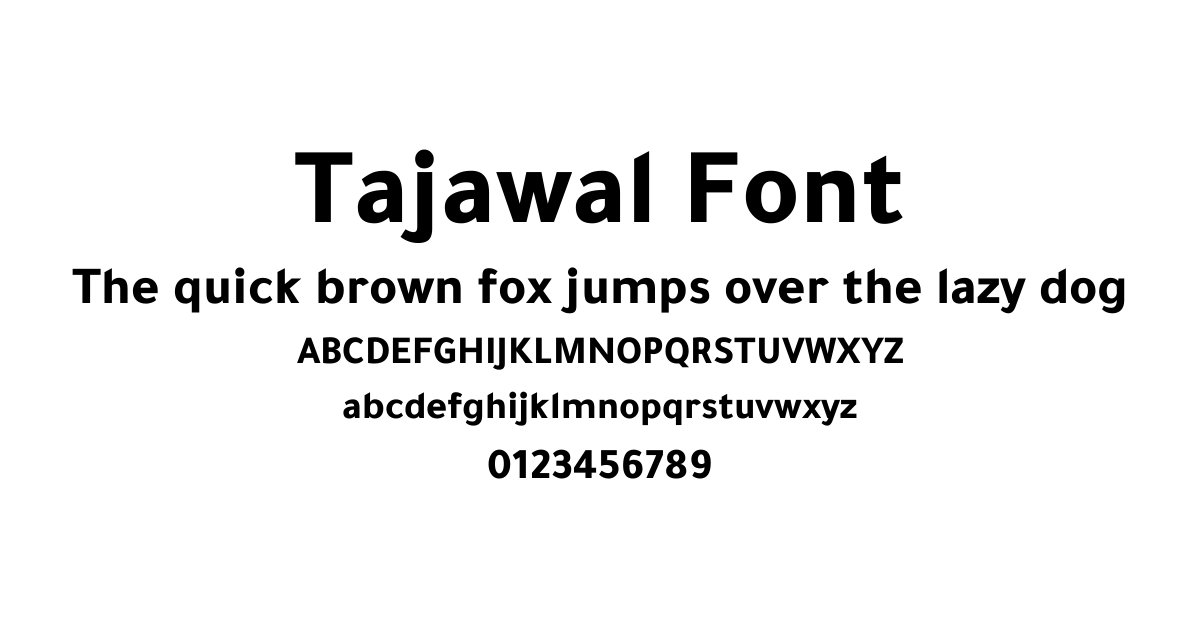 Tajawal Font preview