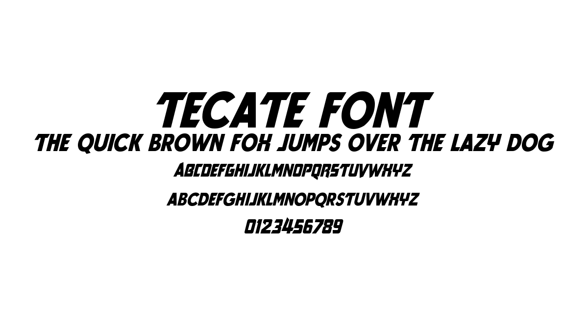 Tecate Font preview
