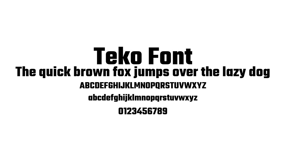 Teko Font preview