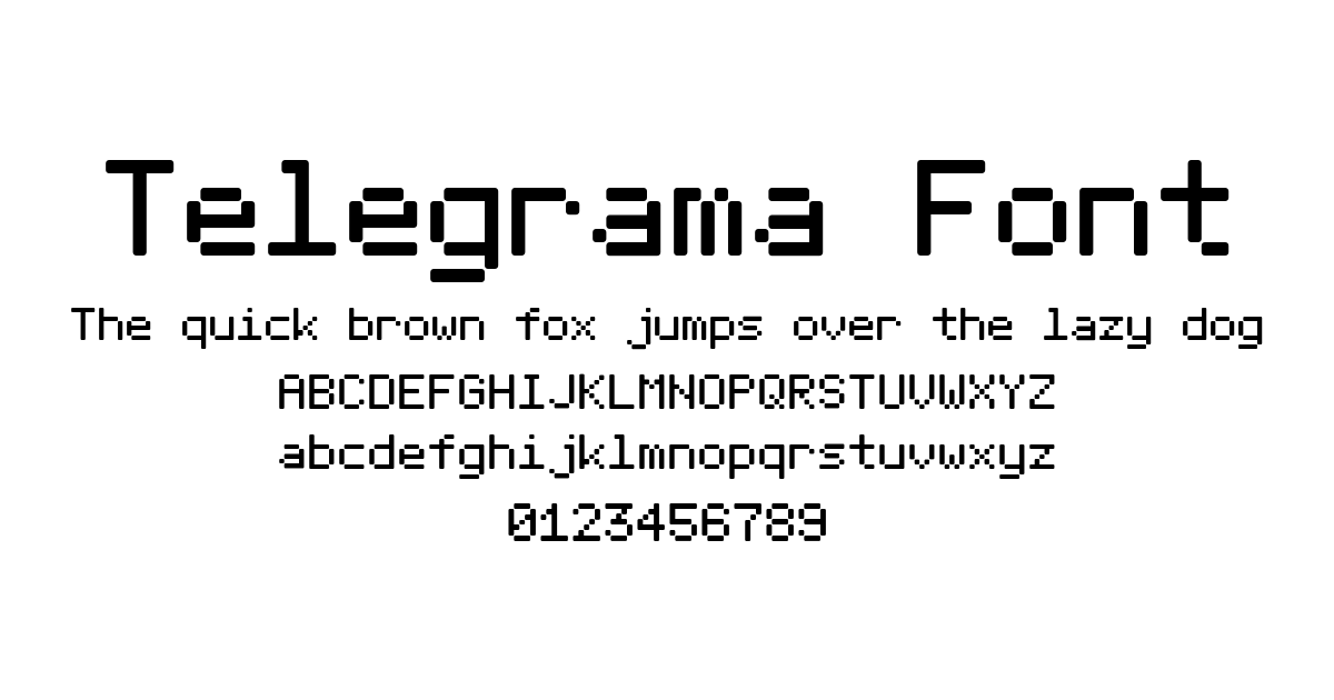Telegrama Font preview