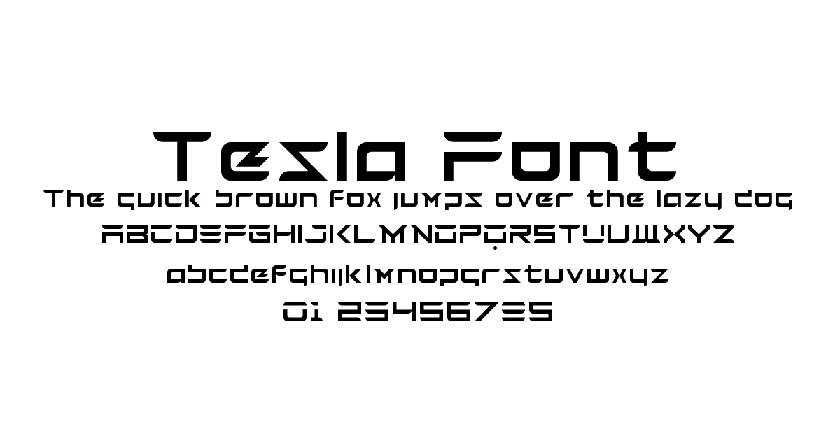 Tesla Font font preview