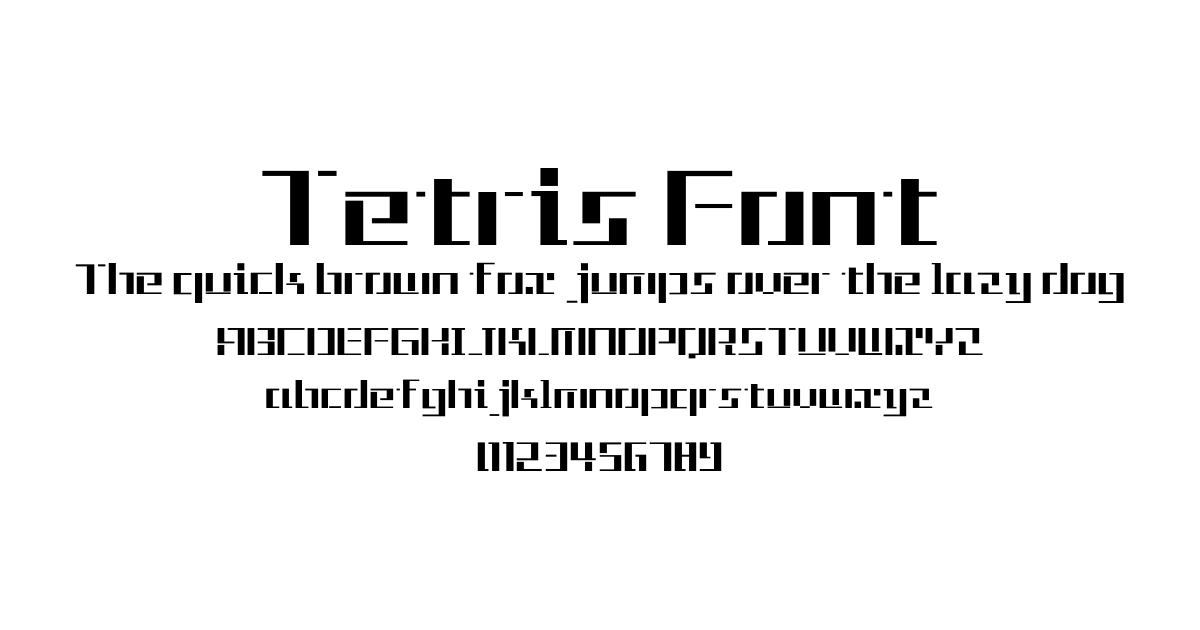 Tetris Font font preview