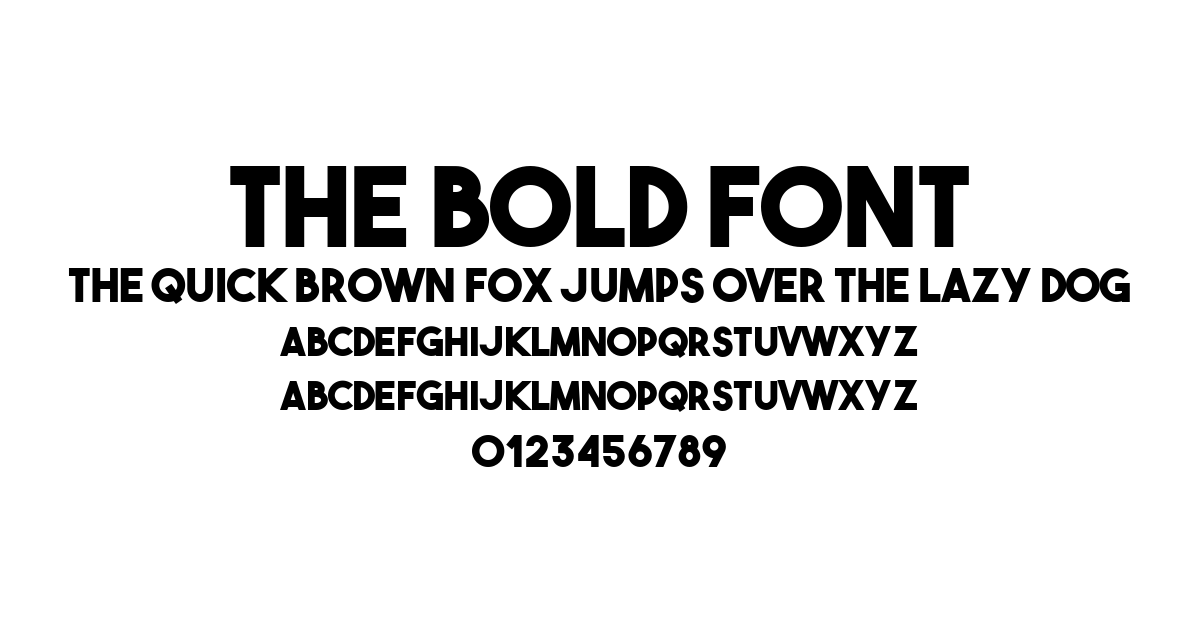 the Bold Font font preview