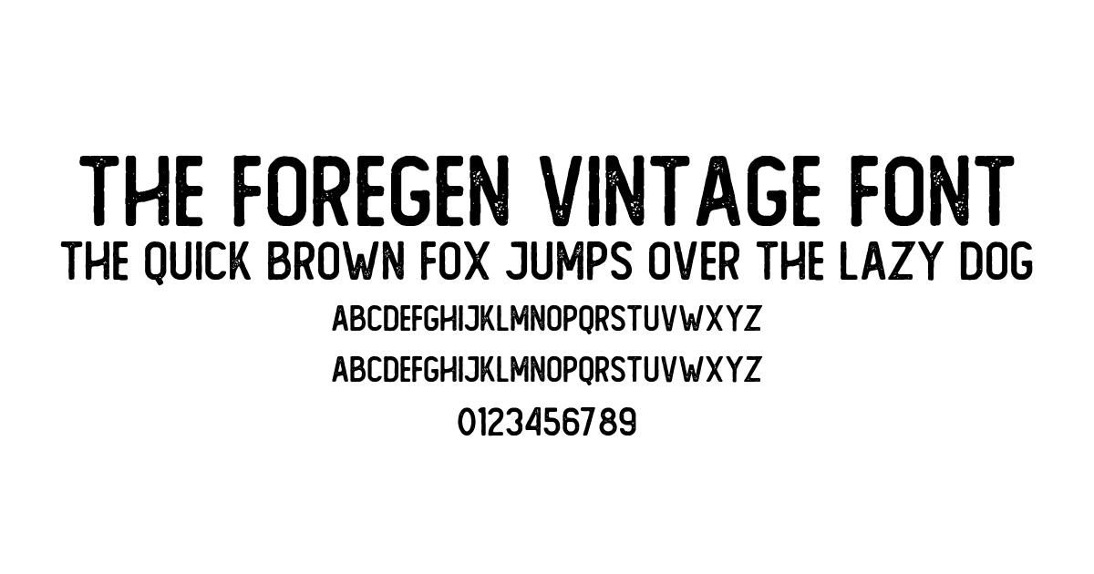the Foregen Vintage Font preview
