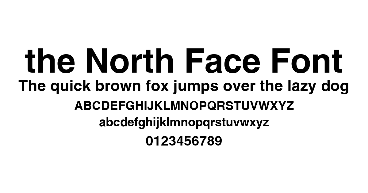 the North Face Font font preview