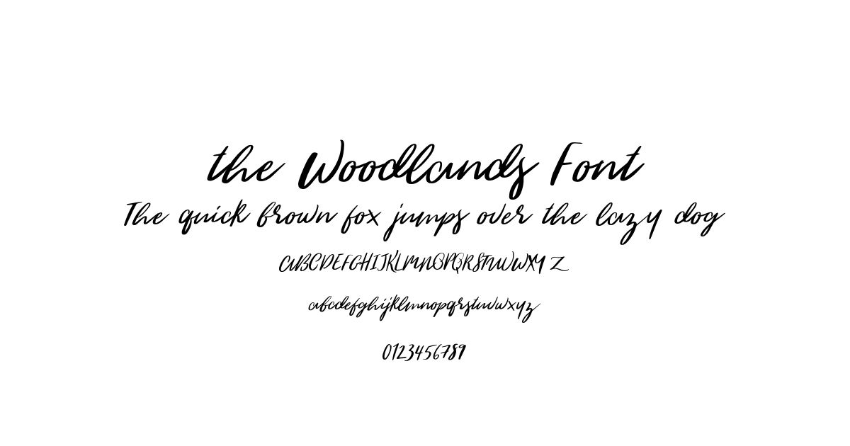 the Woodlands Font preview