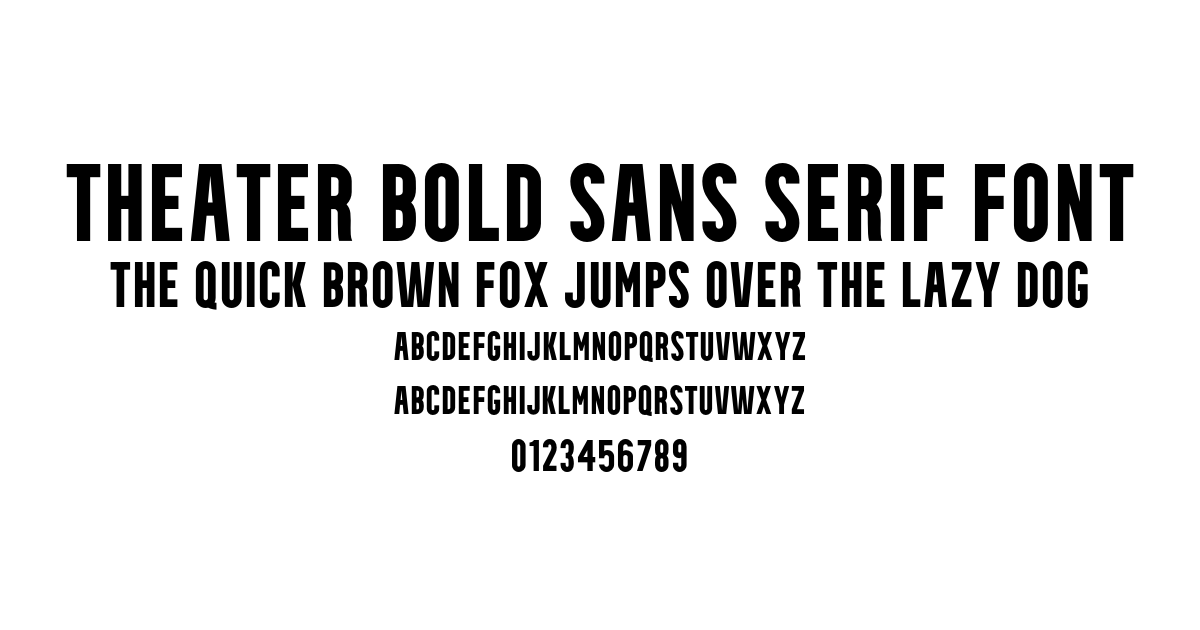 Theater Bold Sans Serif Font preview