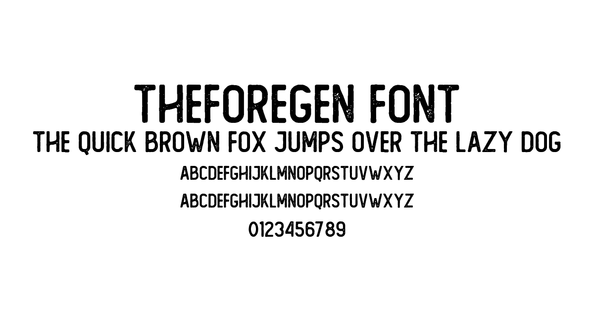 TheForegen Font font preview