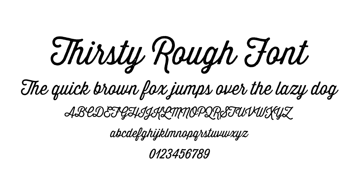 Thirsty Rough Font preview