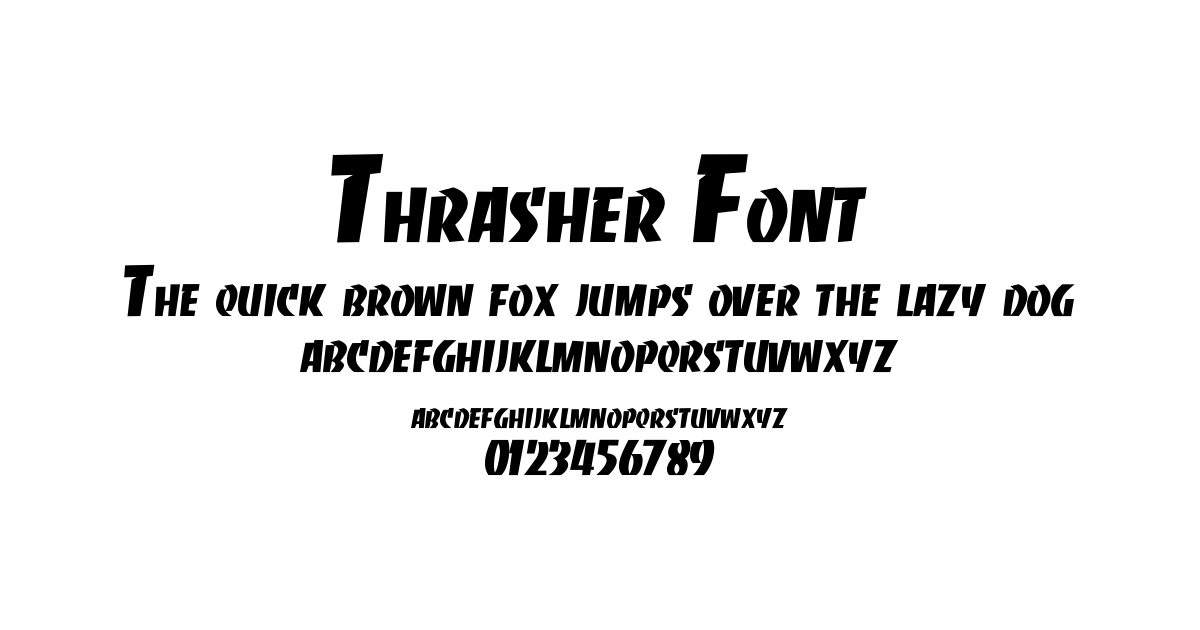 Thrasher Font font preview