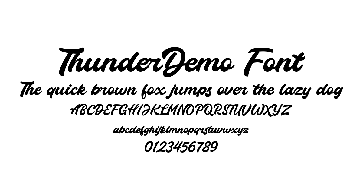 ThunderDemo Font font preview