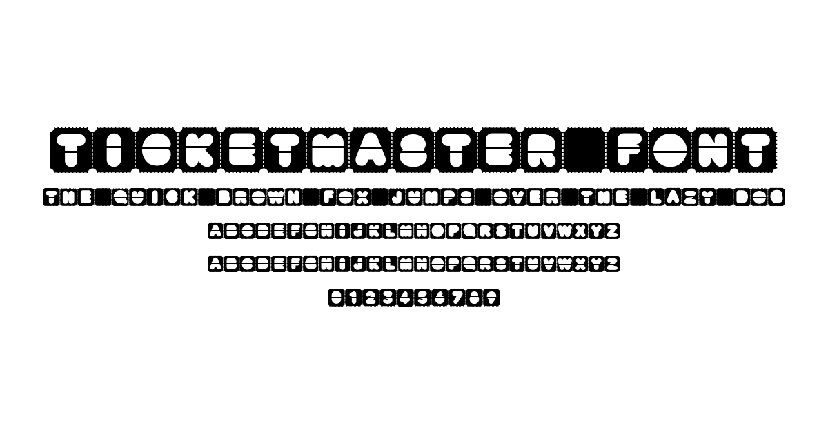 Ticketmaster Font font preview