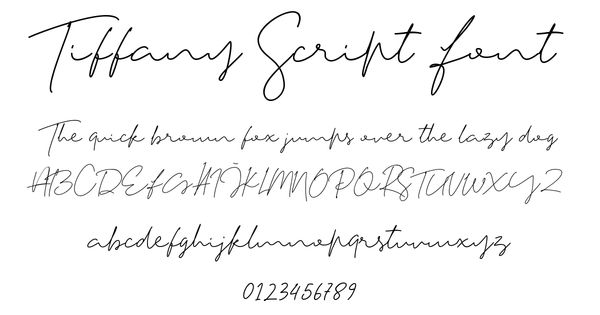 Tiffany Script Font preview