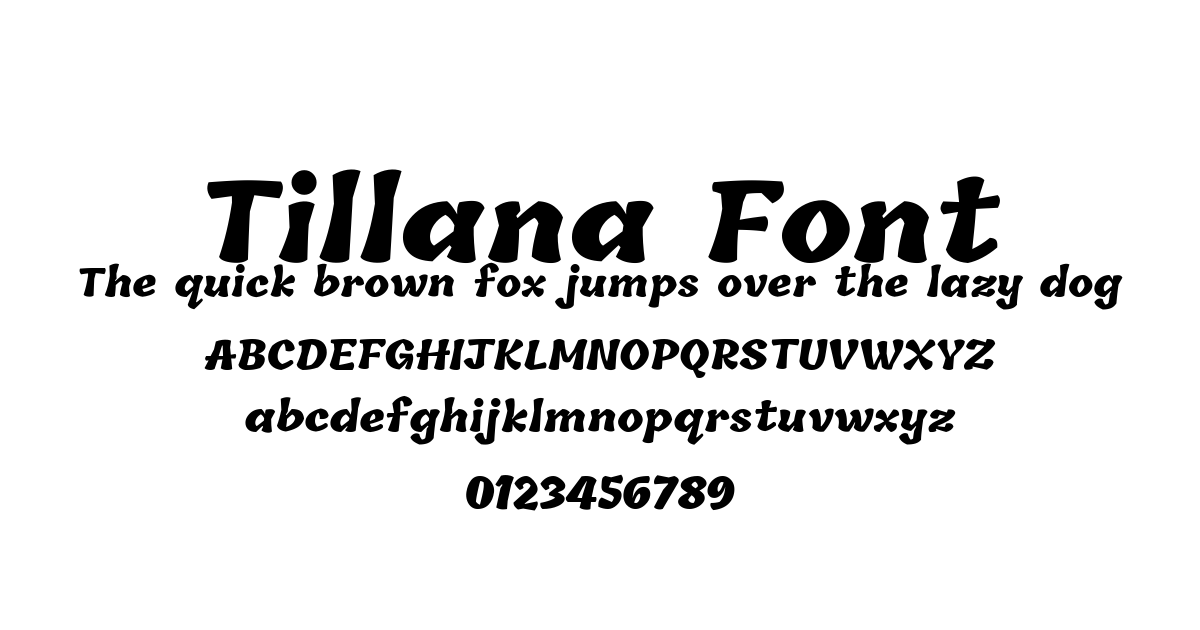 Tillana Font font preview