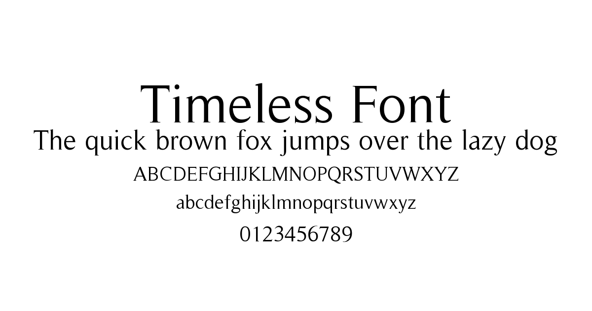 Timeless Font font preview