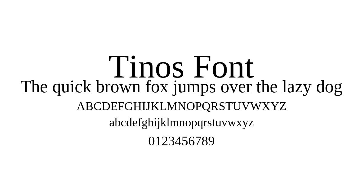 Tinos Font preview