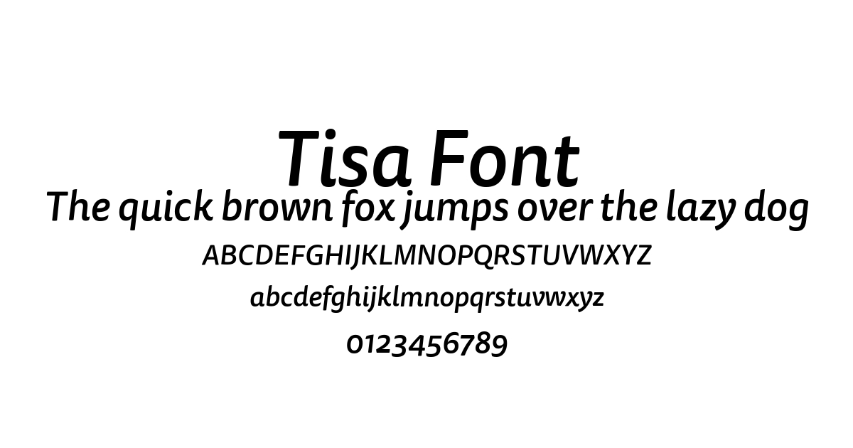 Tisa Font preview