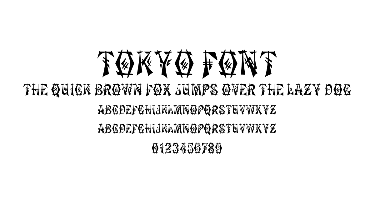 Tokyo Font font preview