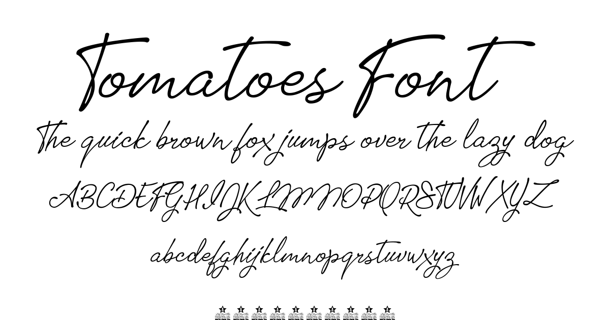 Tomatoes Font preview