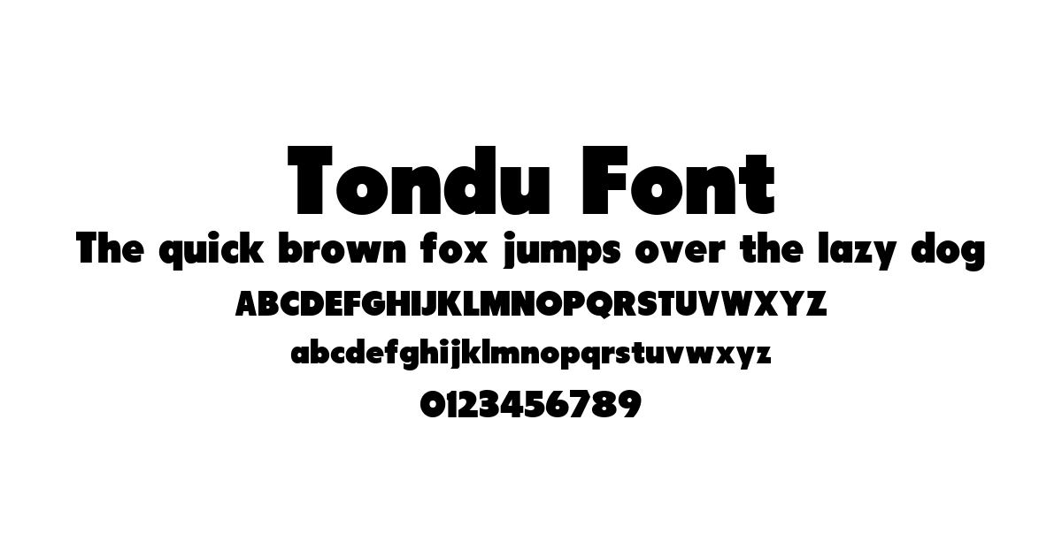 Tondu Font preview