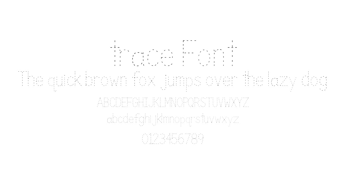 trace Font font preview