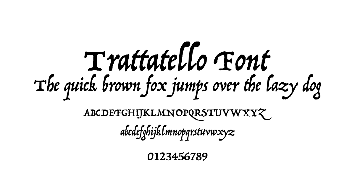 Trattatello Font preview