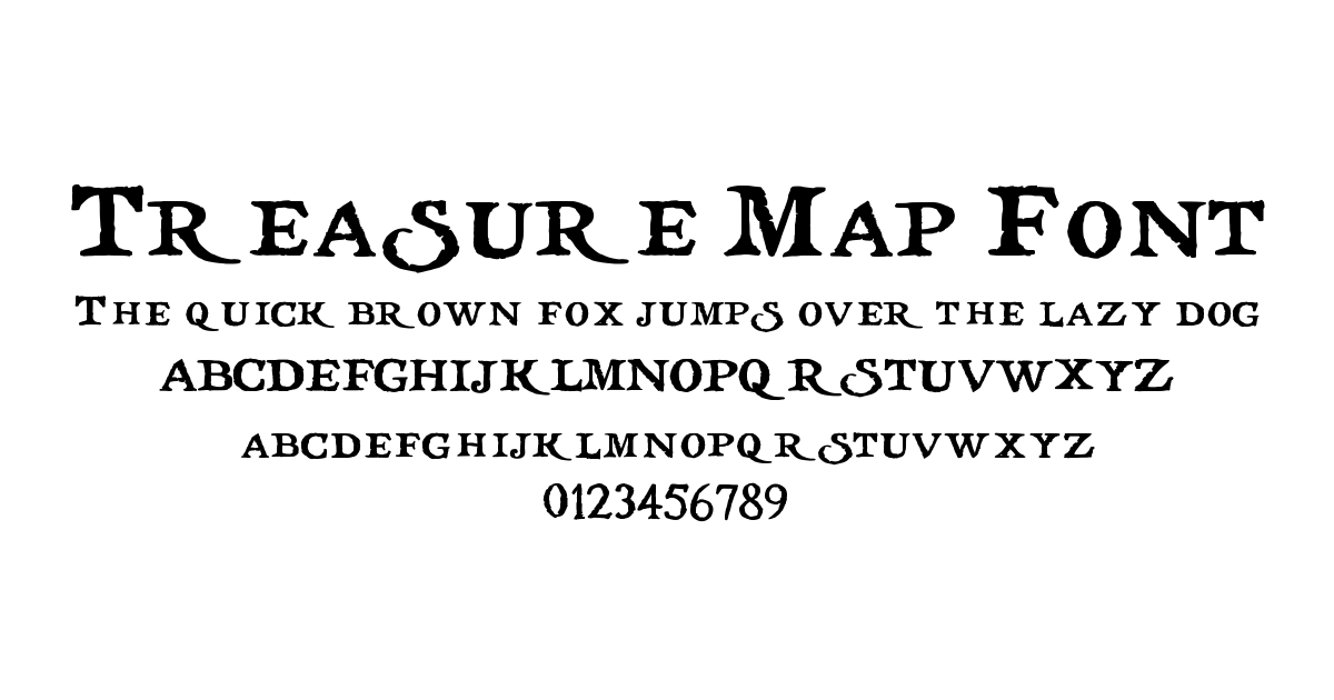 Treasure Map Font preview