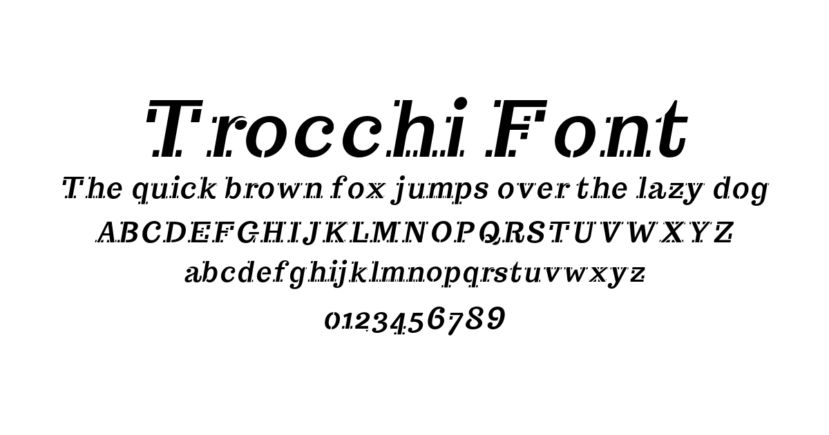 Trocchi Font preview