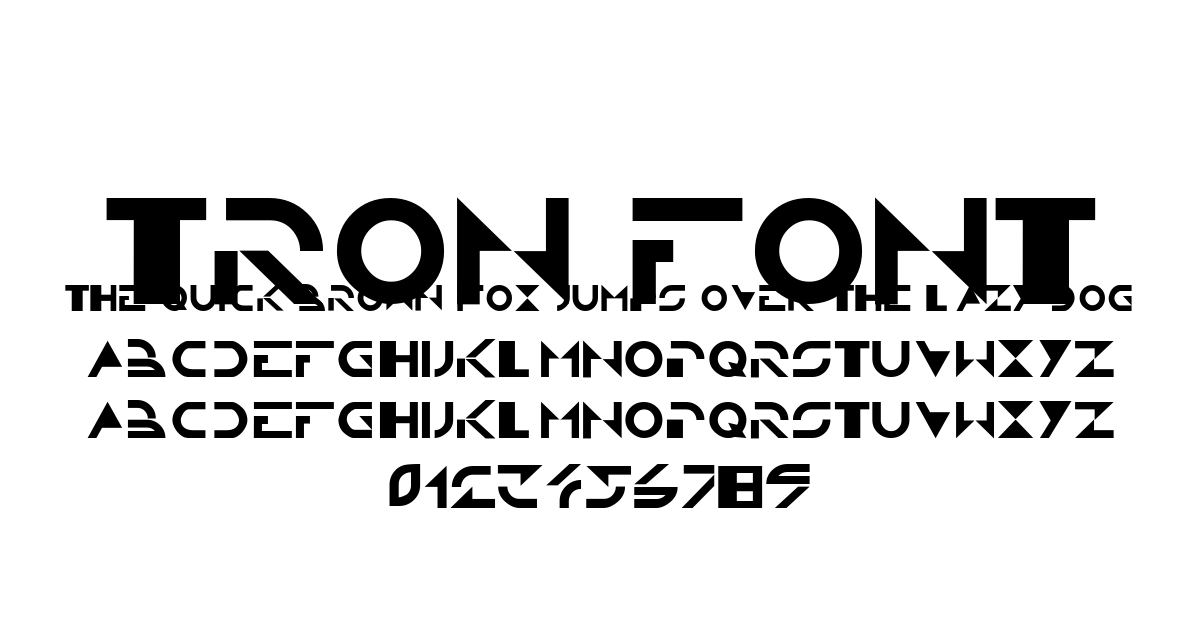 TRON Font font preview