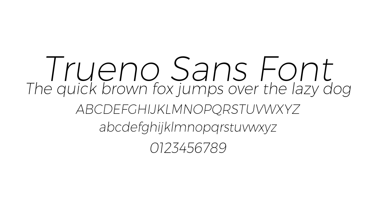 Trueno Sans Font preview