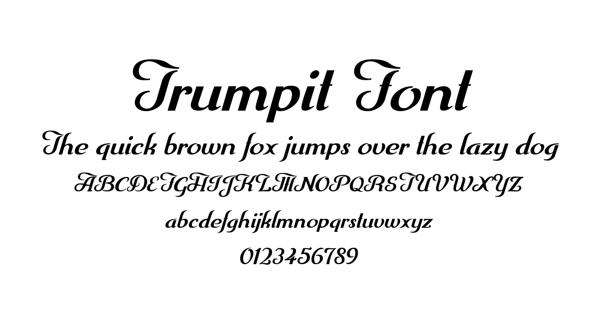Trumpit Font preview