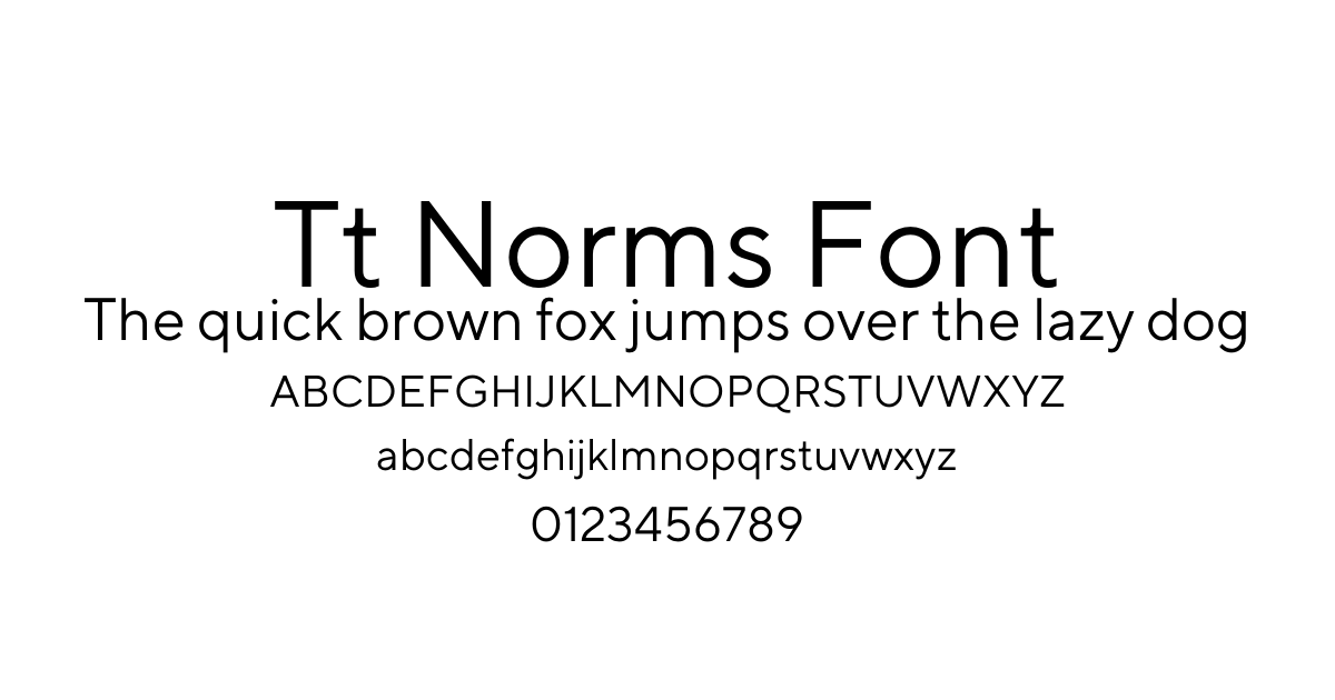 Tt Norms Font preview