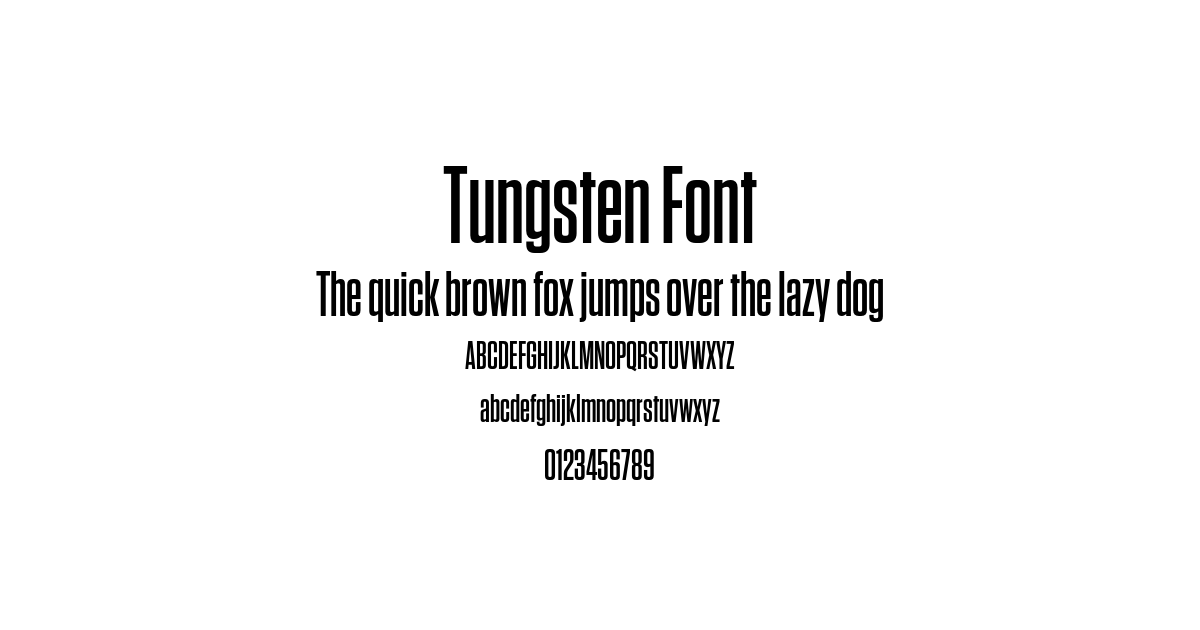 Tungsten Font font preview