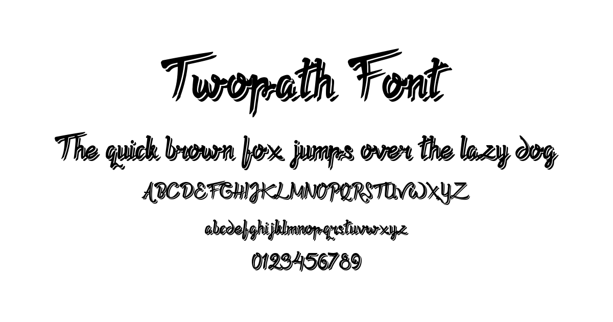 Twopath Font font preview