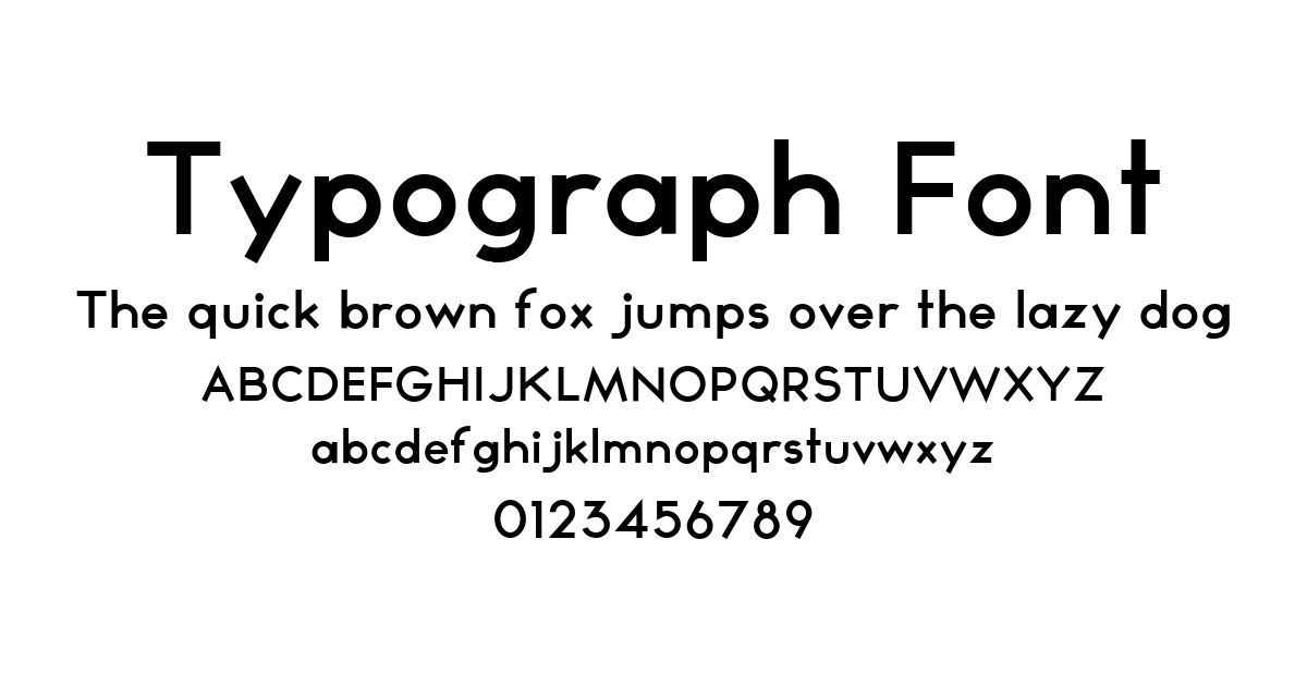 Typograph Font font preview