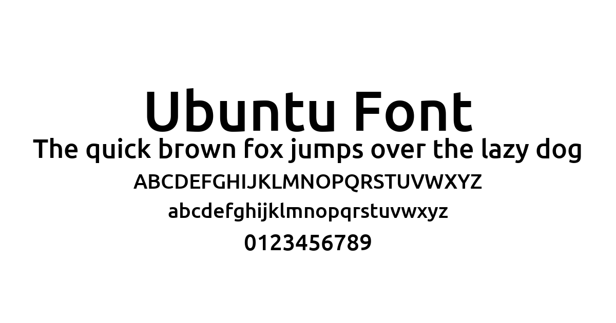 Ubuntu Font font preview
