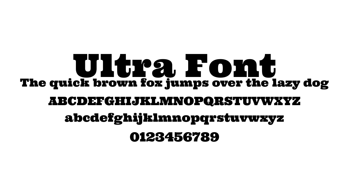 Ultra Font font preview