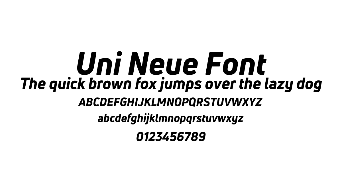 Uni Neue Font preview