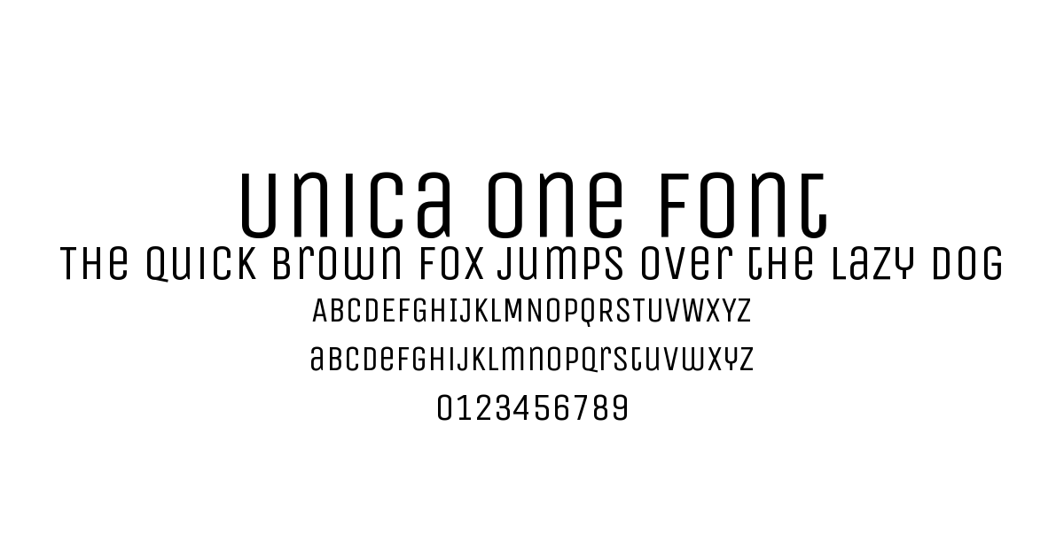 Unica One Font preview