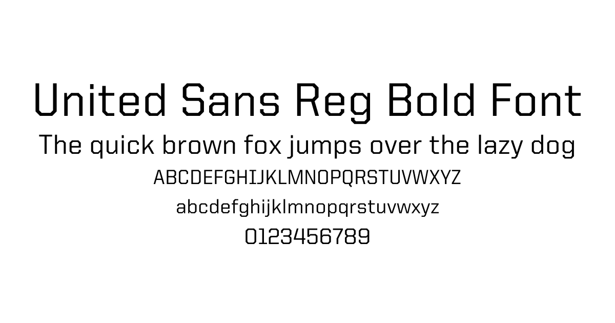 United Sans Reg Bold Font font preview