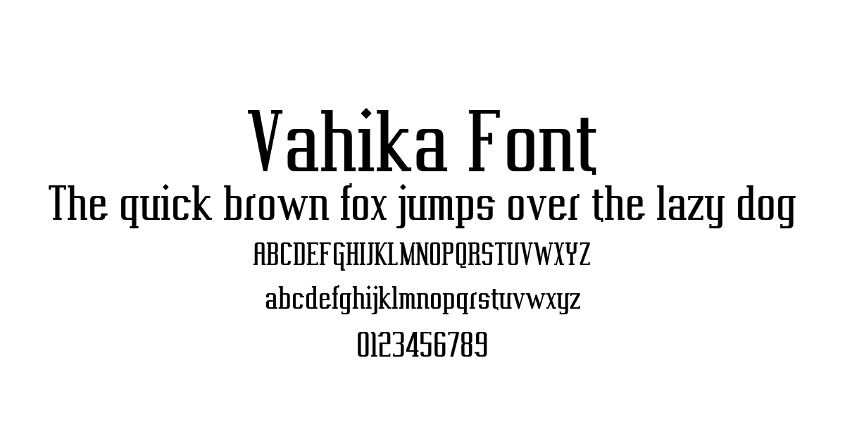 Vahika Font font preview