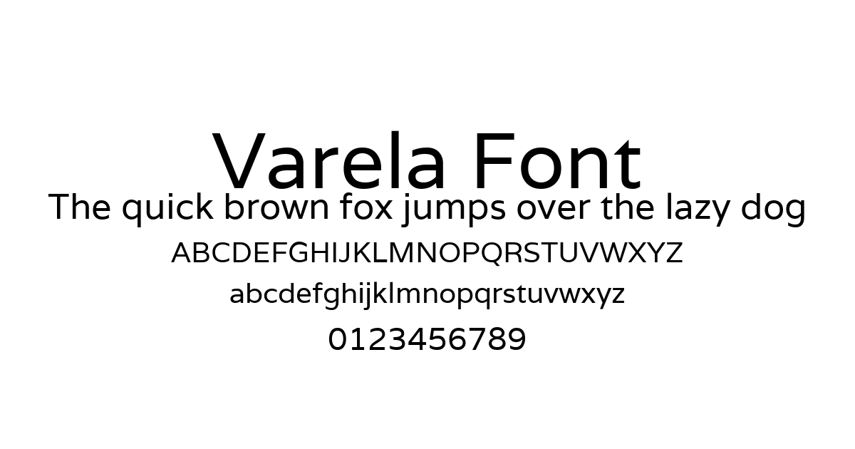 Varela Font preview