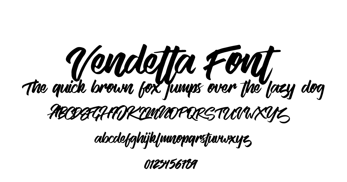 Vendetta Font preview
