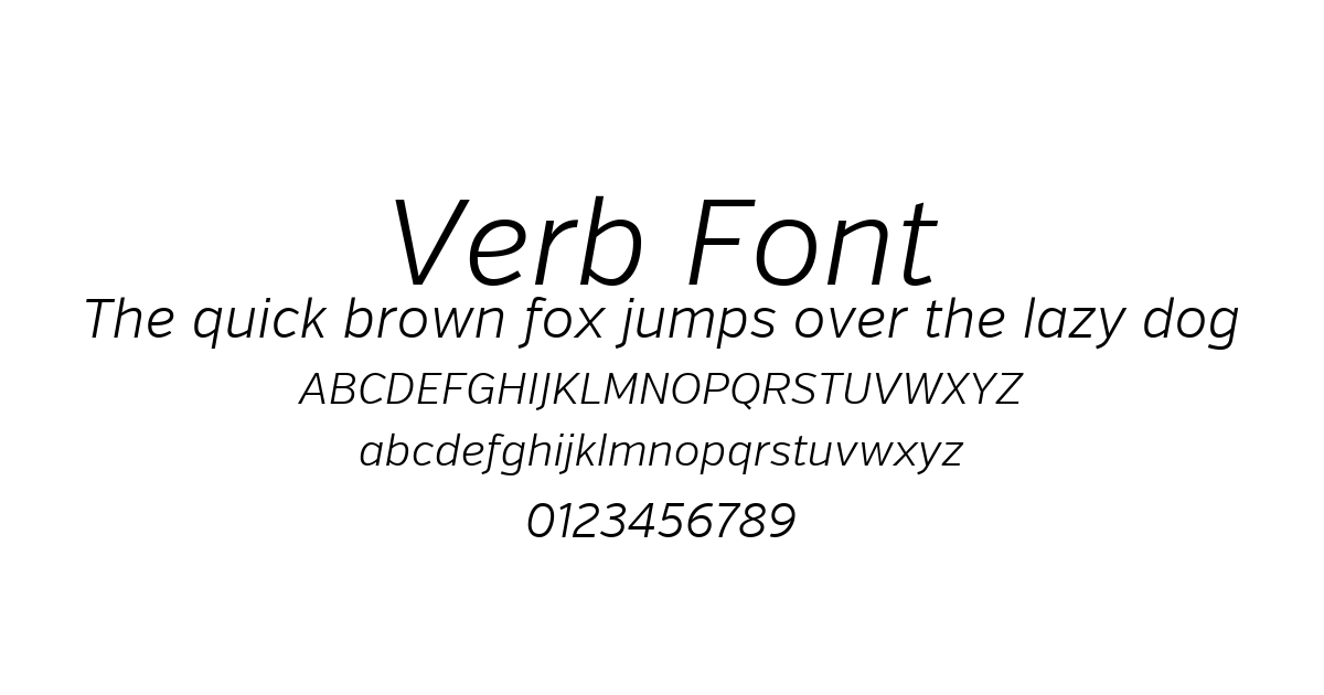 Verb Font font preview
