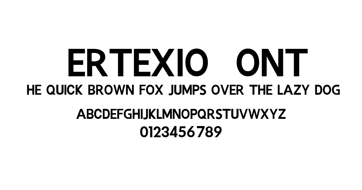 Vertexio Font preview