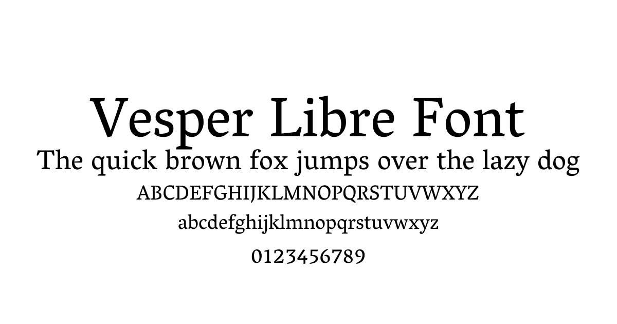 Vesper Libre Font preview