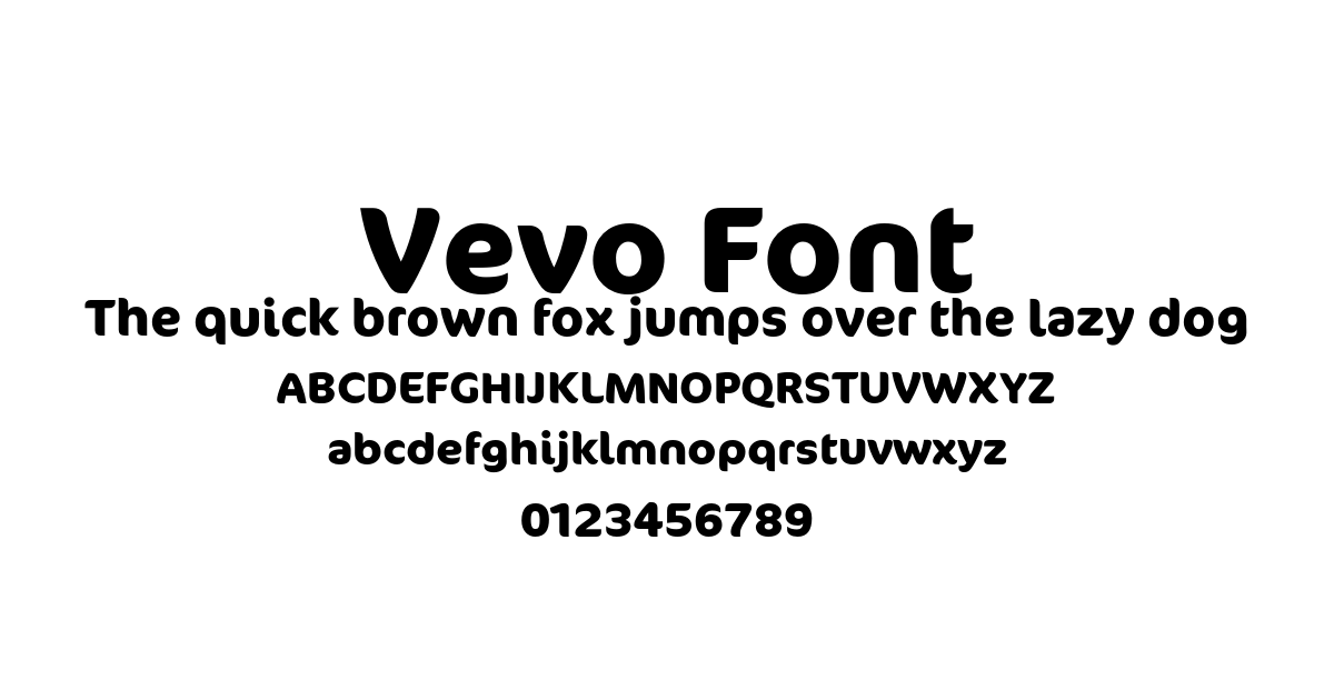 Vevo Font font preview