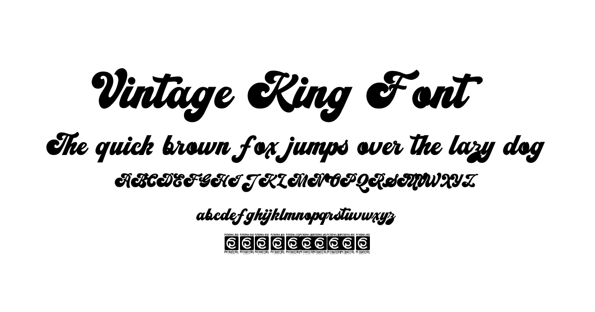 Vintage King Font font preview